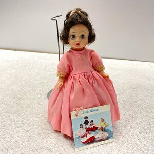 GVUC Vintage Madame Alexander-Kins "Beth" Little Women Doll, Stand & Booklet, 8"